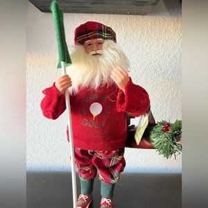 Golfing Santa collectible